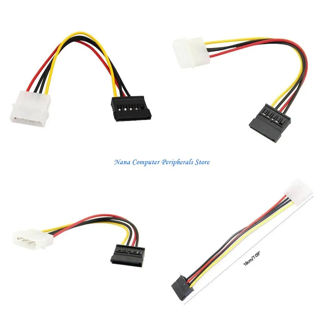 F68C 15P إلى 4Pin IDE محول كابل الطاقة المحمولة تمديد كابل 18 سم