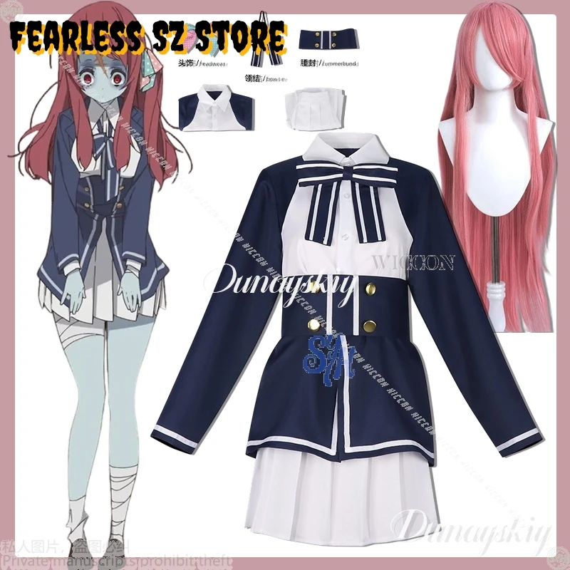 

Минамото Сакура Косплей ZOMBIE LAND SAGA Аниме π로윈 의상 Kawaii Японское платье JK School Lolita Розовые парики Хэллоуин Вечеринка Ролевая игра