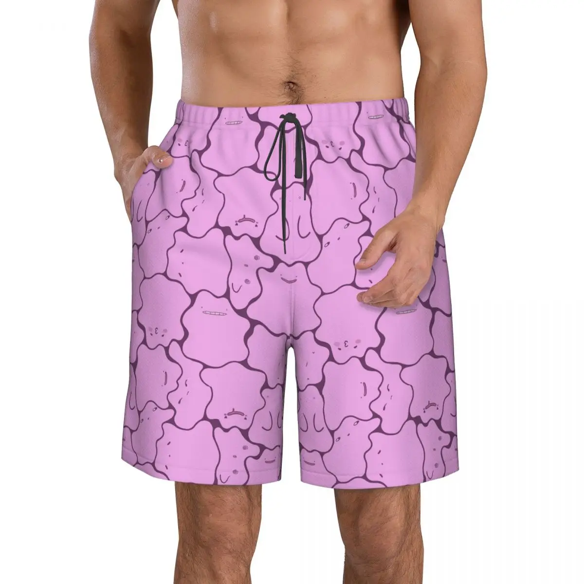 

Ditto Pattern (no Shiny) Trunks Beach Board Shorts Casual Quick Dry Swim Summer Men Pants