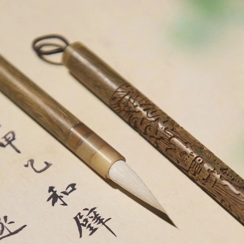 Professional Chinese Calligraphy Brush Set Wolf Half Goat Hair Regular Script Middle Brush for Beginners Adults Painting Brush