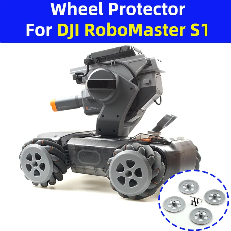 For DJI RoboMaster S1 Educational Robot 4Pcs Wheel Protector Aluminum Alloy Anti-collision Guard Protective Cover Accessories