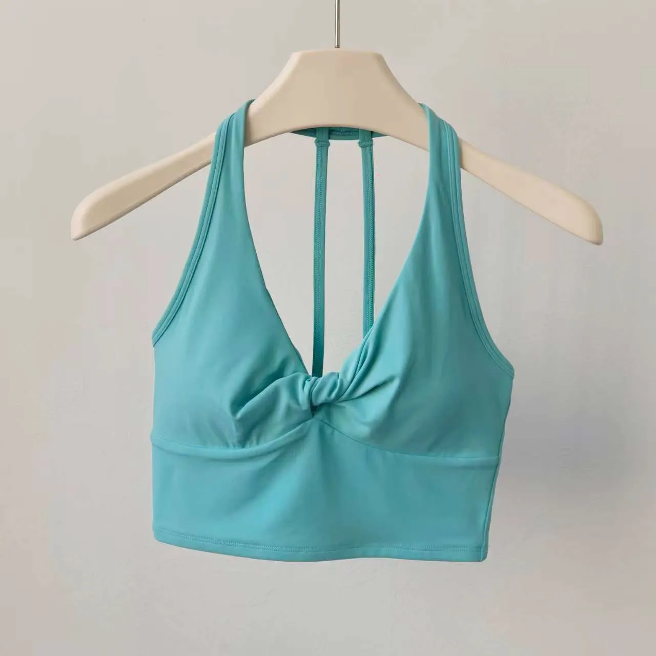 Women's Longline Strappy Sports Yoga Bra Vest Fitness Tank Top Open Back Gym Running Workout Halter Beautiful Sports Bra view 2