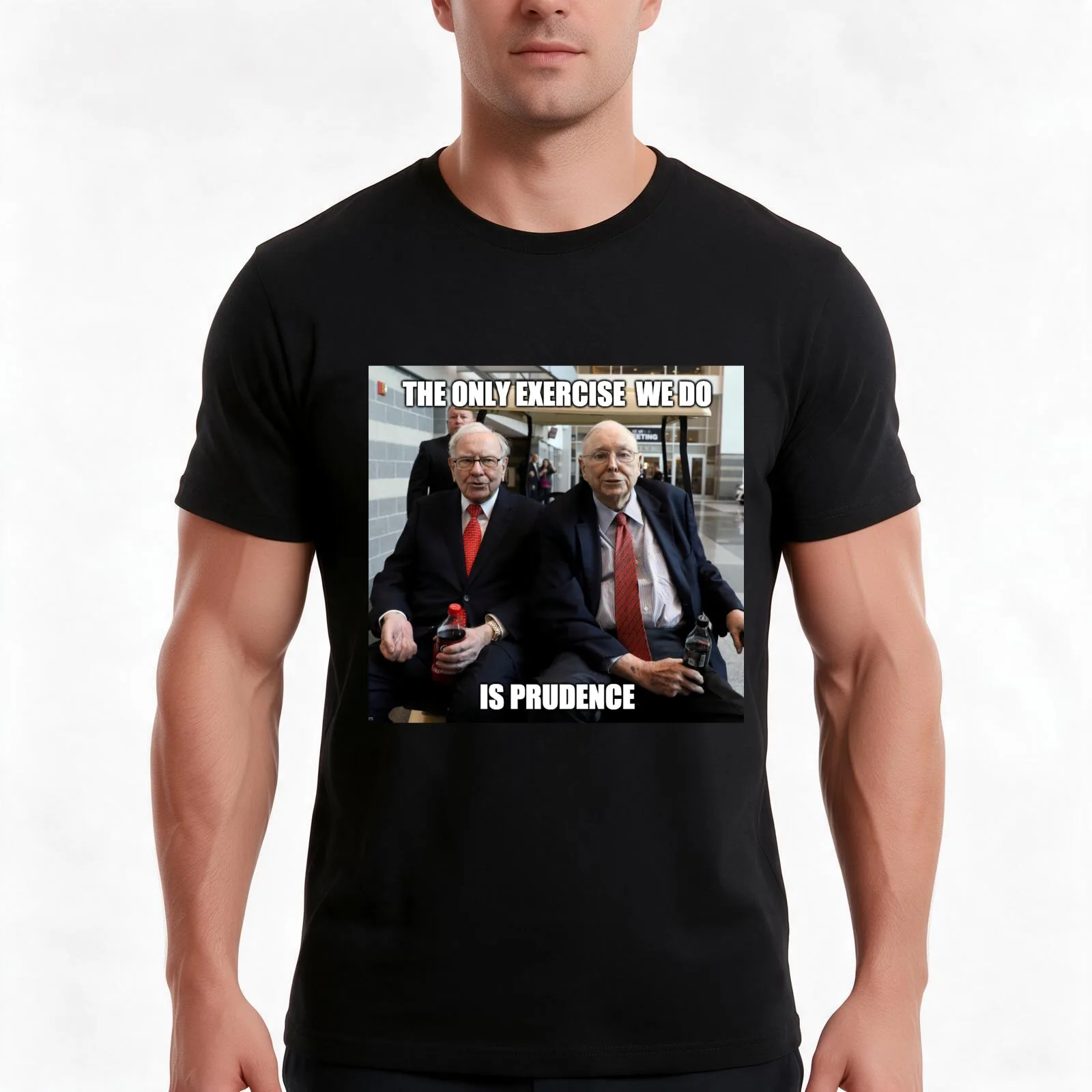 warren buffett charlie munger T-Shirt, Summer Casual Cotton Tee, Oversized Streetwear Tops, Vintage Graphic Print, 100% Cotton