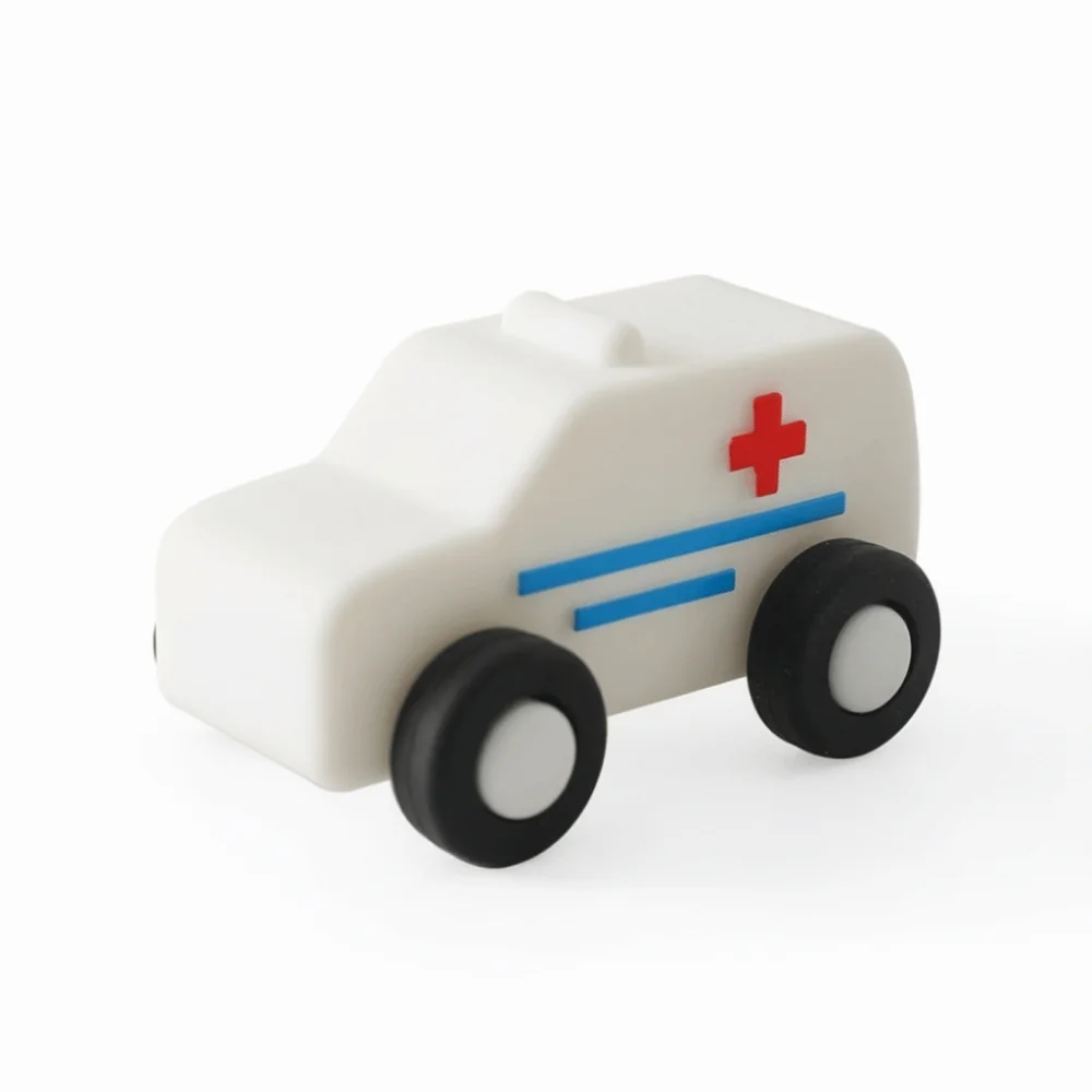 تهدئة قرحة اللثة عضاضة لعبة سيليكون عضاضة لعبة BPA الحرة الكرتون سيليكون سيارة لعبة الغذاء الصف التسنين سيارة الأطفال حديثي الولادة #1