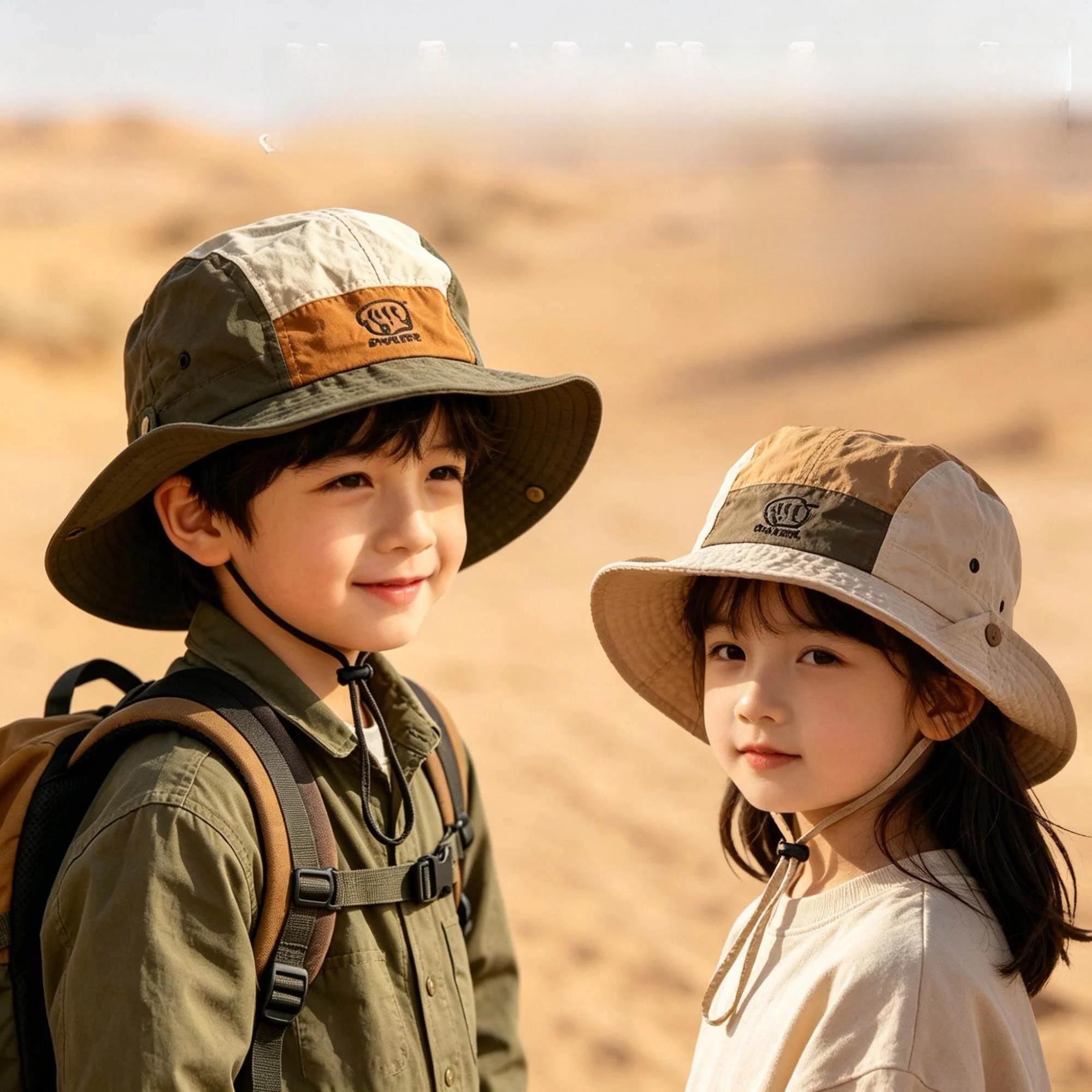 Quick Dry UV Protection Hat for Children Outdoor Hiking Special Use Windproof Sandproof Northwest Desert Cap Unisex