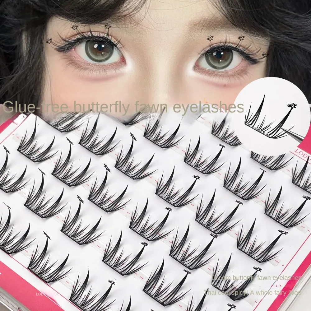 Segmented Creative False Eyelashes Butterfly Love Heart Shape Star Tree Eyelashes Extensions Large Capacity Natural