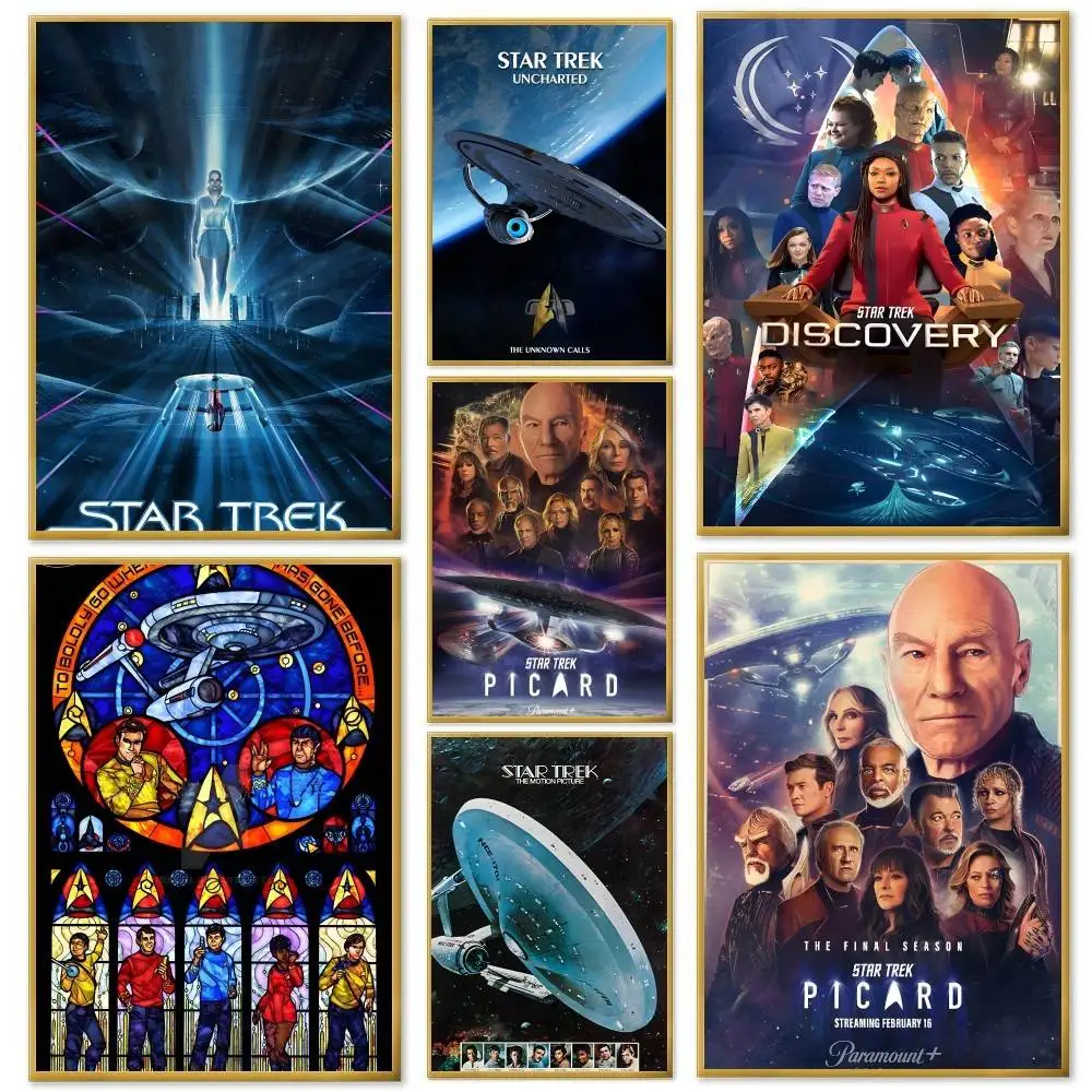 Classic Movie S-Star T-Trek Poster And Prints Wall Art Pictures For Modern Bedroom Game Room Home Decor