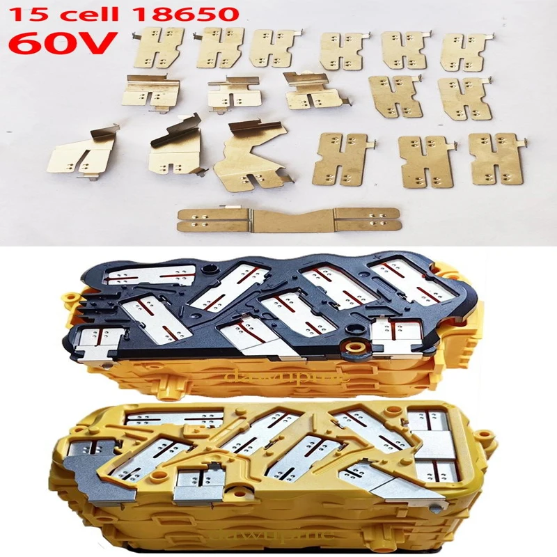 1SET Lithium Battery Case 15*18650 BMS PCBA Nickel Connector Plate For DeWalt 60V 20V For XR Battery Cells Bonding Welding Strip