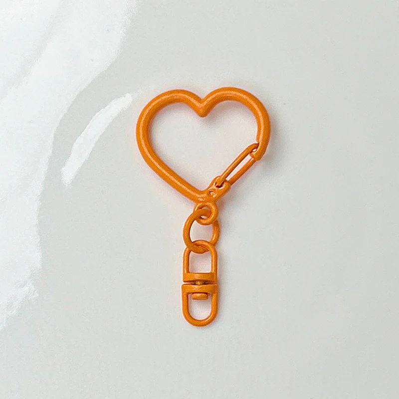 Colored Heart Keychain Hook Jewelry Buckle Metal Key Chains