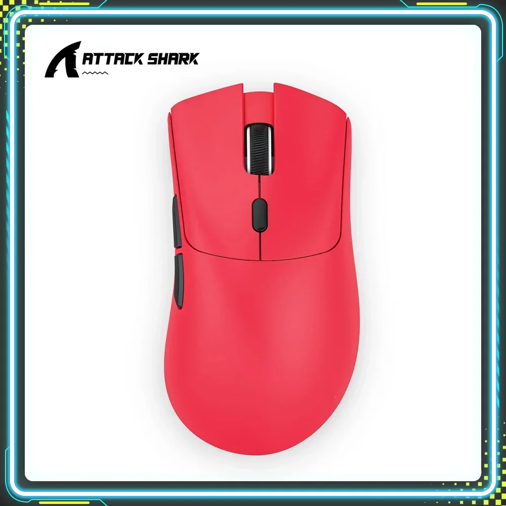 

Рекламная продукция Attack Shark R1 Красная игровая мышь PAW3311 Беспроводное трехрежимное соединение Макро-геймерские мыши ПК Аксессуар для электронных видов спорта