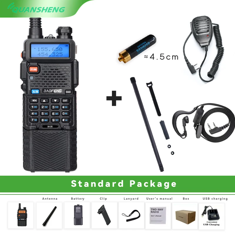 Baofeng UV-5R 8W 1PC/2PC/3PC/4PC Air Band 3800mAh Battery Wireless Copy Frequency Long Range AM Ham UV-5R K5 Two Way Radio