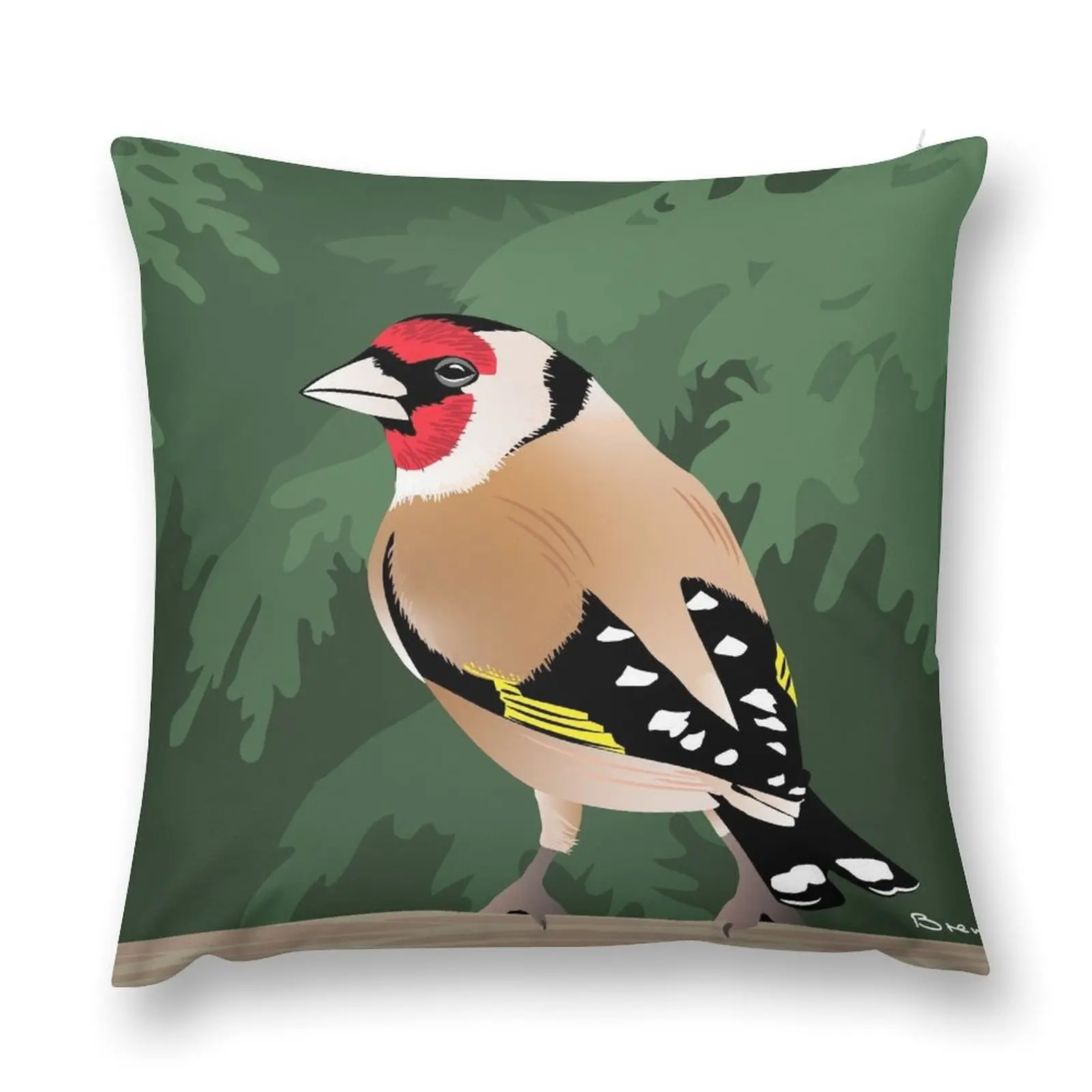 Goldfinch in a regal pose Throw Pillow Luxury Sofa Cushions Pillowcases Cushion Covers Sofa Christmas Pillow pillow