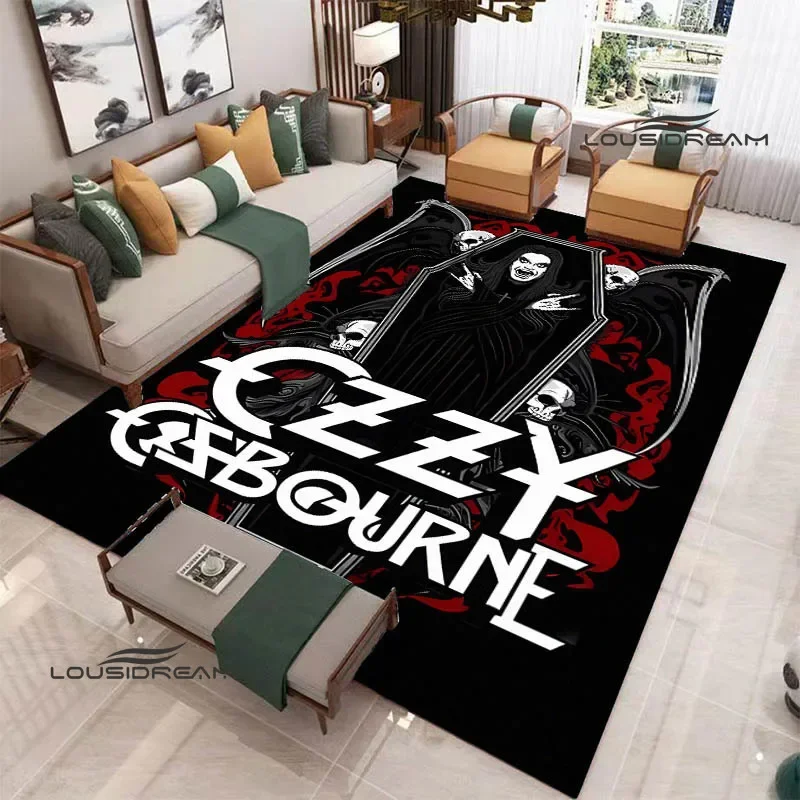 Ozzy osbourne vintage printed carpet living room bedroom beautiful carpet non-slip doormat photography props birthday gift