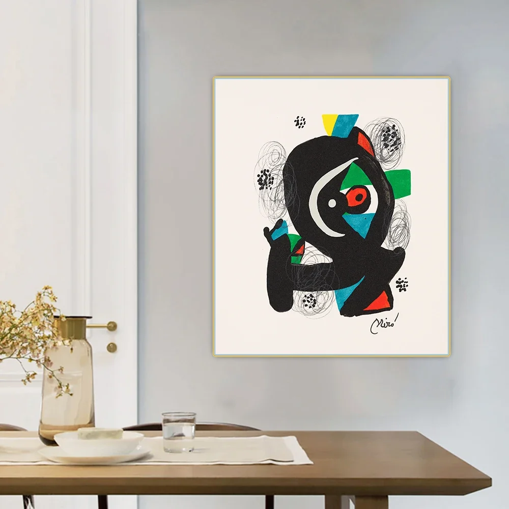 Citon Joan Miro《The Acid Melody.1980》Surrealism Canvas Oil Painting Artwork Poster Picture Background Wall Decor Home Decoration