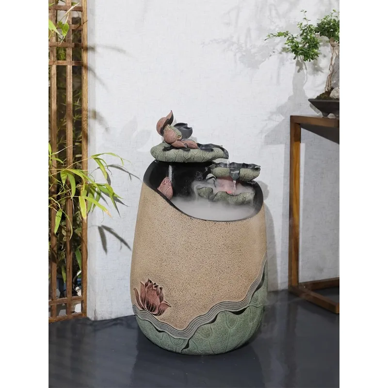 

Hanyuntang living room tea room flowing water ornaments Chinese corner landing waterscape Chinese wind interior decoration cycle