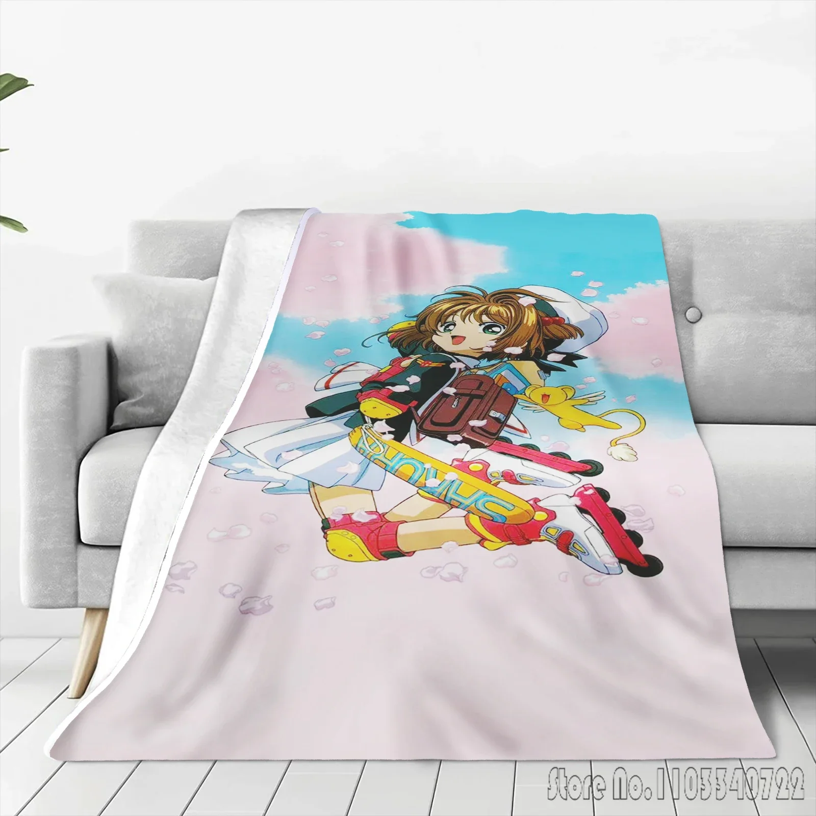 Cardcaptor Sakura Cartoon Fluffy Blankets Soft Skin-Friendly Children Various Size Cute Printed Luxury Winter Throws