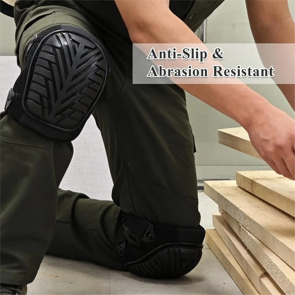 Work Knee Pads TPE Shield Gel Core 1 Pair Breathable Mesh Hard Shell,Breathable 3D Mesh,for Construction,Gardening