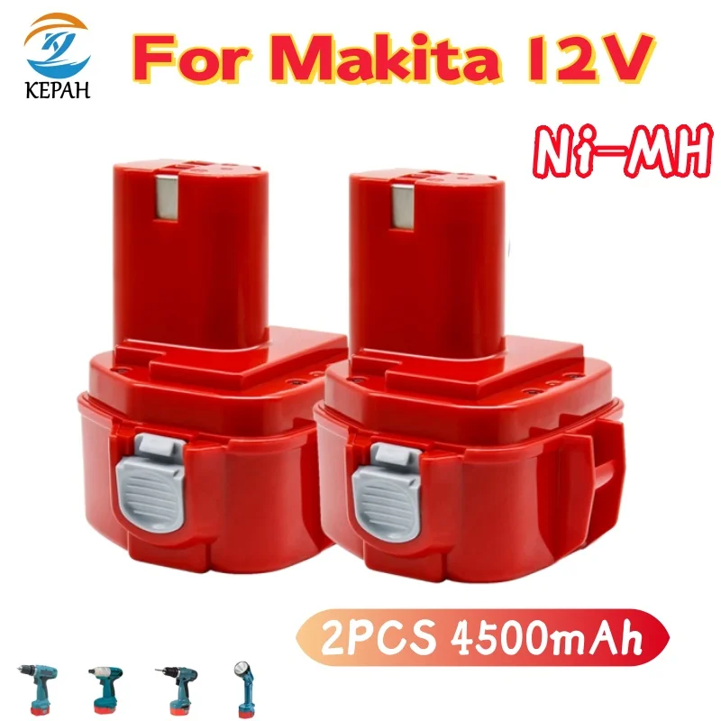 

2PCS PA12 12V 4.5Ah Ni-Cd Cordless Power Tools Replacement Battery for Makita 1220 1222 1234 1233 1235 6217D 6271D 8270D 6270D