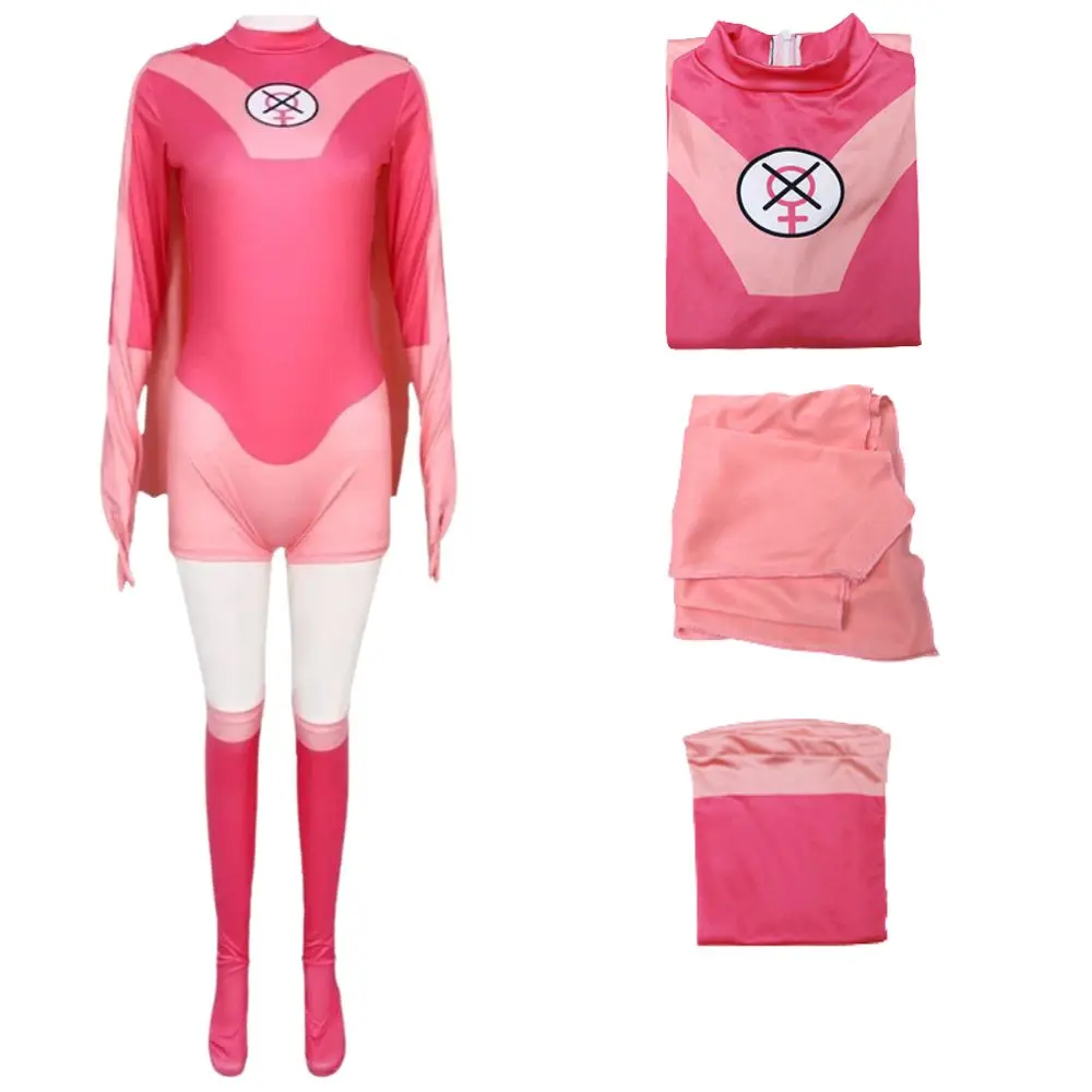 Invincible Atom Eve Cosplay Fantasia Costume Disguise Adult Women Jumpsuit Cloak Outfits Female Halloween Carnival Suit
