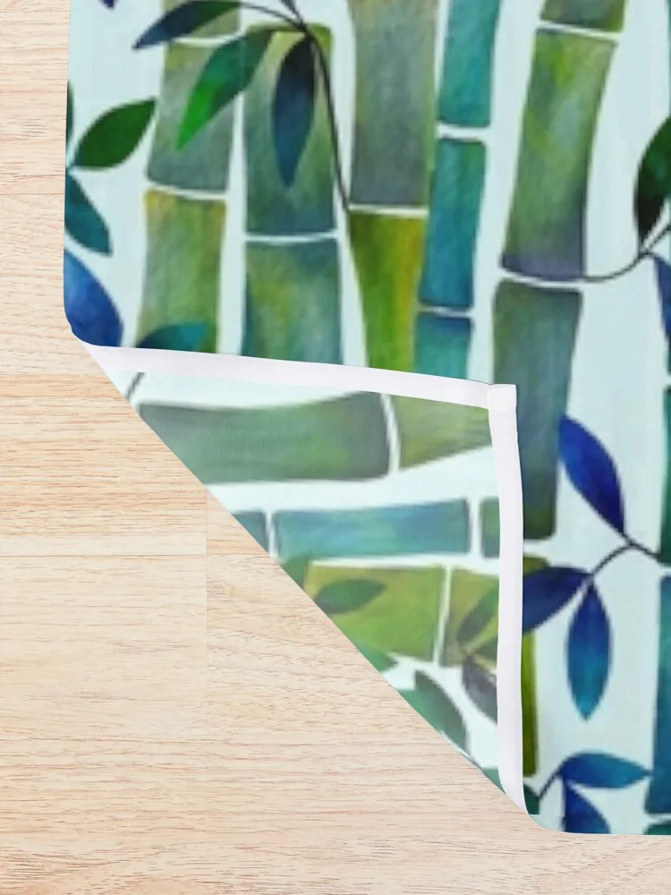 Cortina de ducha de bosque de bambú de acuarela, ducha de baño de lujo, juegos de baño para baño, cortina para baños