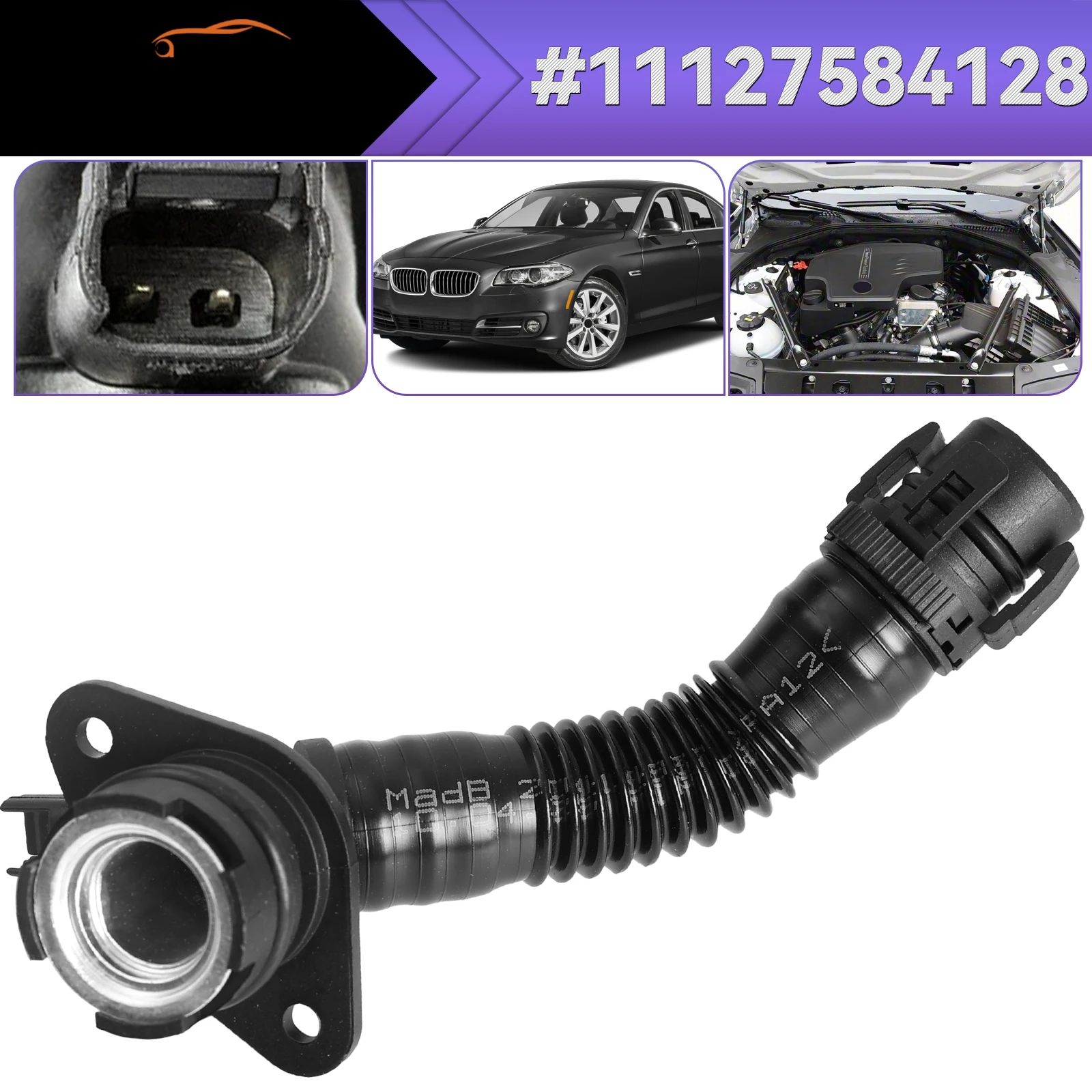 

# 11127584128 Автомобильный выхлопной шланг для BMW X3 F25 X4 F26 X5 E70 X6 E71 F12 F13 N55 Вентиляционный шланг картера от крышки клапана