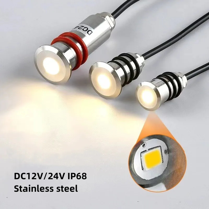 

MINI LED Outdoor Underground Lamp IP68 Waterproof Garden Yard Deck Step Pathway Pool Fountain Landscape Lighting DC12V 24V