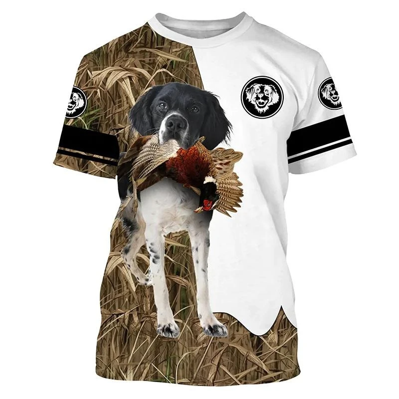 Outdoor Hunting Camo 3d Print T-shirt For Men 2024 Summer Fashion Casual Short Sleeves Tee Shirt Animal Pattern Tees Top Clothes