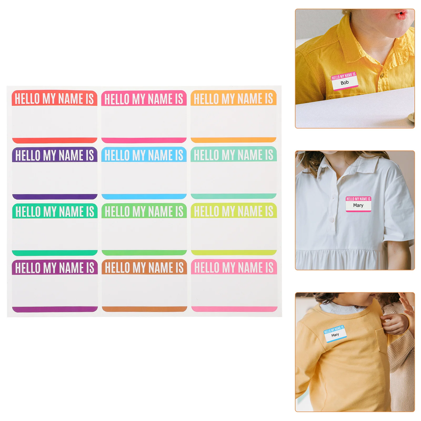 10 أوراق ملصقات اسم فارغة تصنيف بمناسبة أشرطة ملصقات ذاتية اللصق متعددة الأغراض علامة الشارات للمكتب المنزلي #5