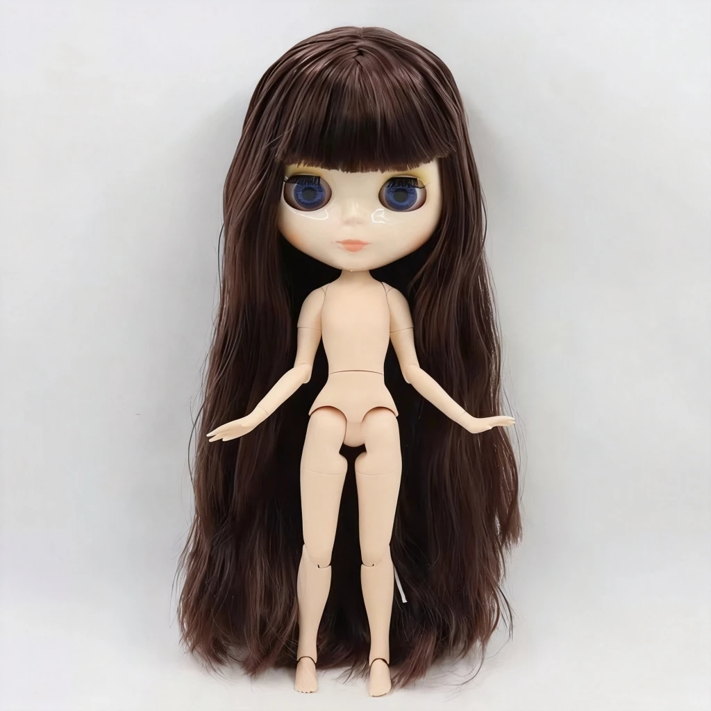 ICY DBS Blyth doll 1/6 BJD customized nude joint body with white skin, glossy face, girl gift, toy