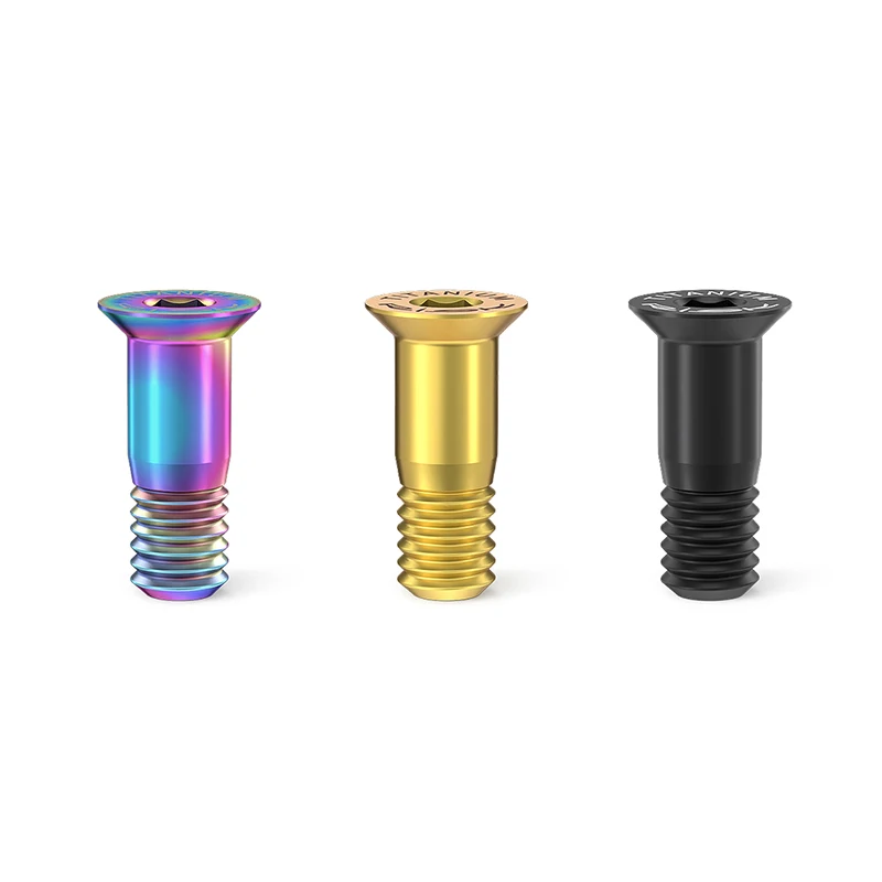 AliExpress RISK Risk MTB Road Bike Rear Derailleur Jockey Wheel Screws,Titanium alloy Bicycle Pulley Guide Wheel Fixing Bolts,2pcs M5*14.2mm