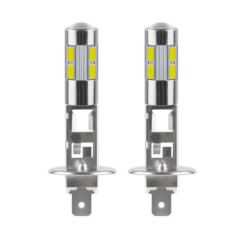 T3ED 10LED H1 10SMD 5630 Car Highlight LED Bulbs T10 High Power Driving Headlamp Auto Anti Fog Light 12V 2pcs