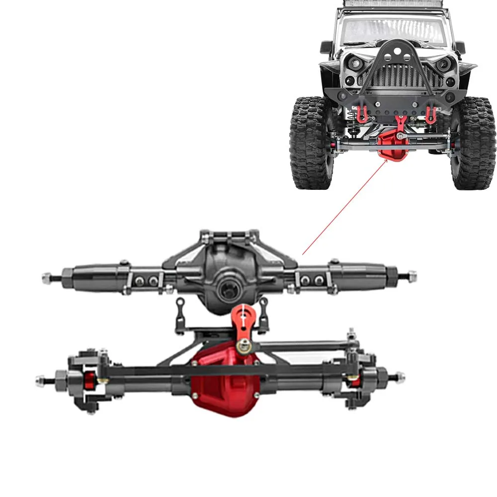 Aluminium Metall gerade Welle mit Servo basis Vorder-und Hinterachse für RC Rock Crawler Auto Axial Scx10 Rc4WD D90 Upgrade p