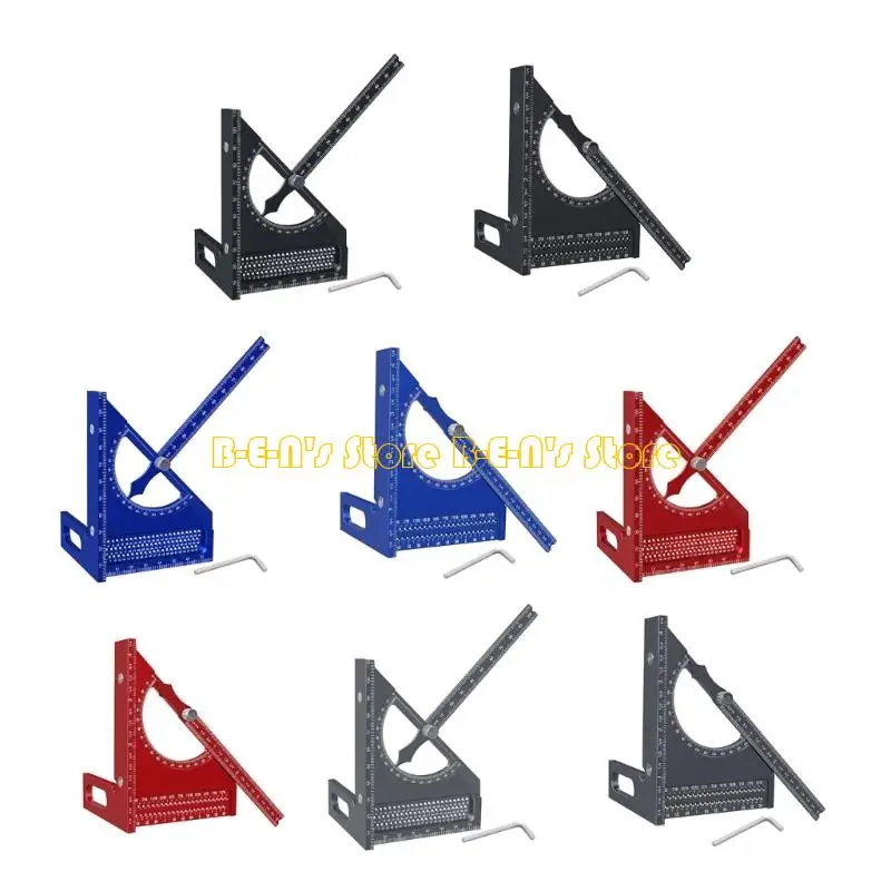 Y1AD Delicate Alloy Protractor With Clear Scale Marking For Professional Woodworking