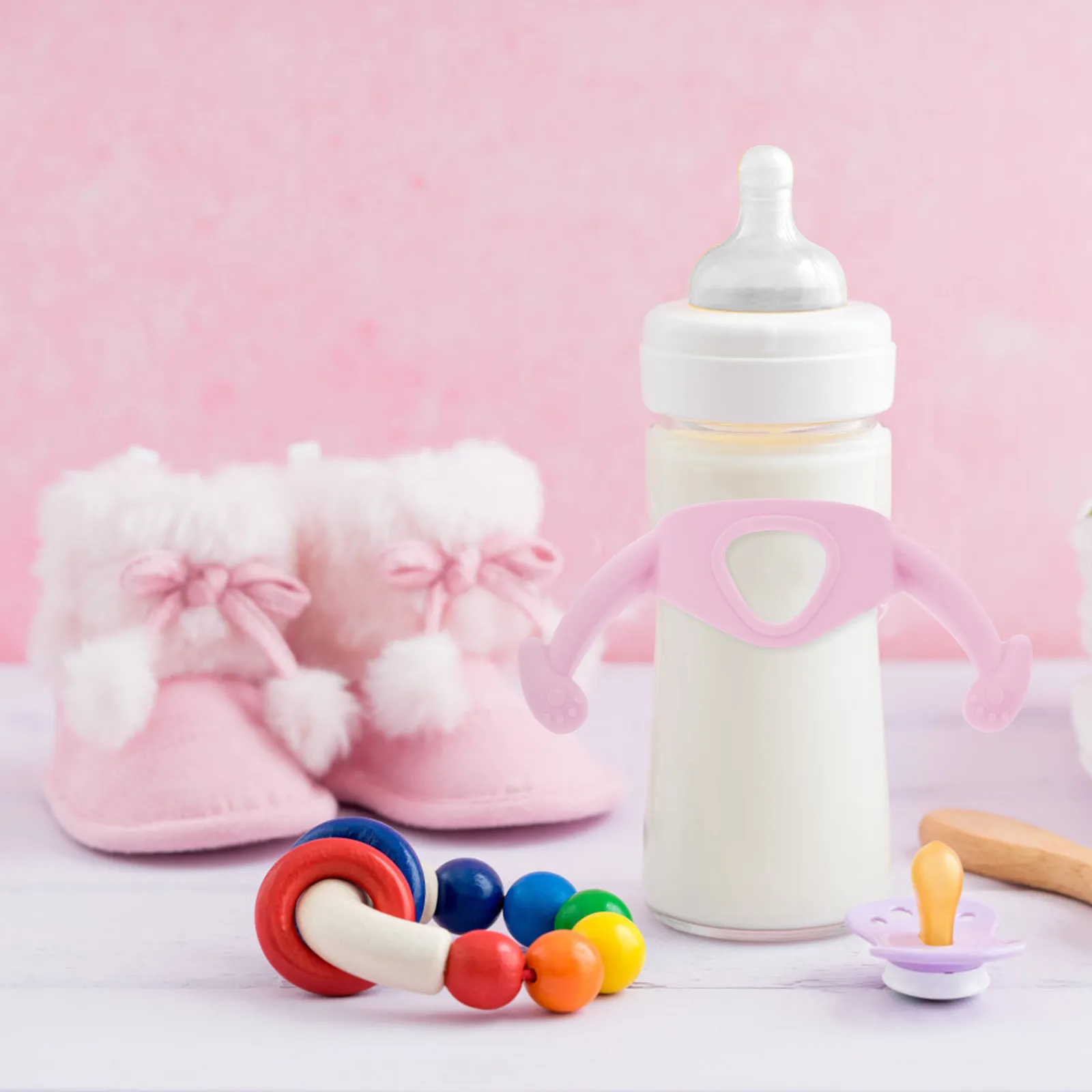 Набор из 5 силиконовых ручек для детских бутылочек: премиум-качество, пищевой силикон, легко крепятся, легко моются, устойчивые, без запаха, для кормления младенцев