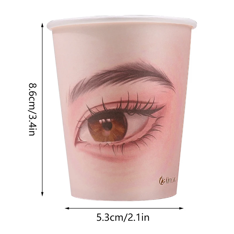 5Pcs Beauty Eyelash Practice Paper Cup Eyelash Extension Practice Beginner Lashes Training Disposable Paper Cups Multifunction