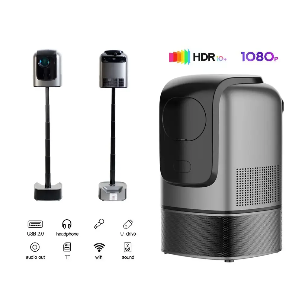 Projector with Stand Full HD Cinema Proyector Tripsky TS-1 Home Theater Wifi Projector 240 ANSI Por Wifi 4 K LCD