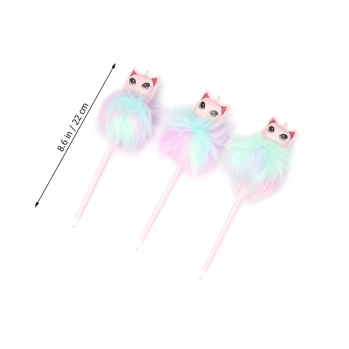 

12Pcs Ballpoint Pens Multicolor Cute Soft Ball Design Smooth Writing School Office Student Writing Pen Stylish Gift