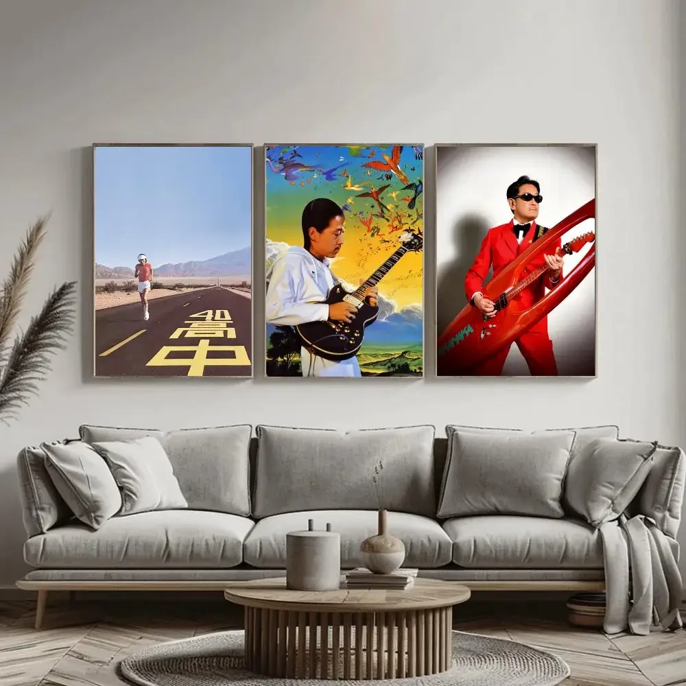 Rock Singer M-Masayoshi Takanaka Poster Sticky Wall Waterproof Home Living Room Bedroom Bar Aesthetic Decoration Perfect Gift