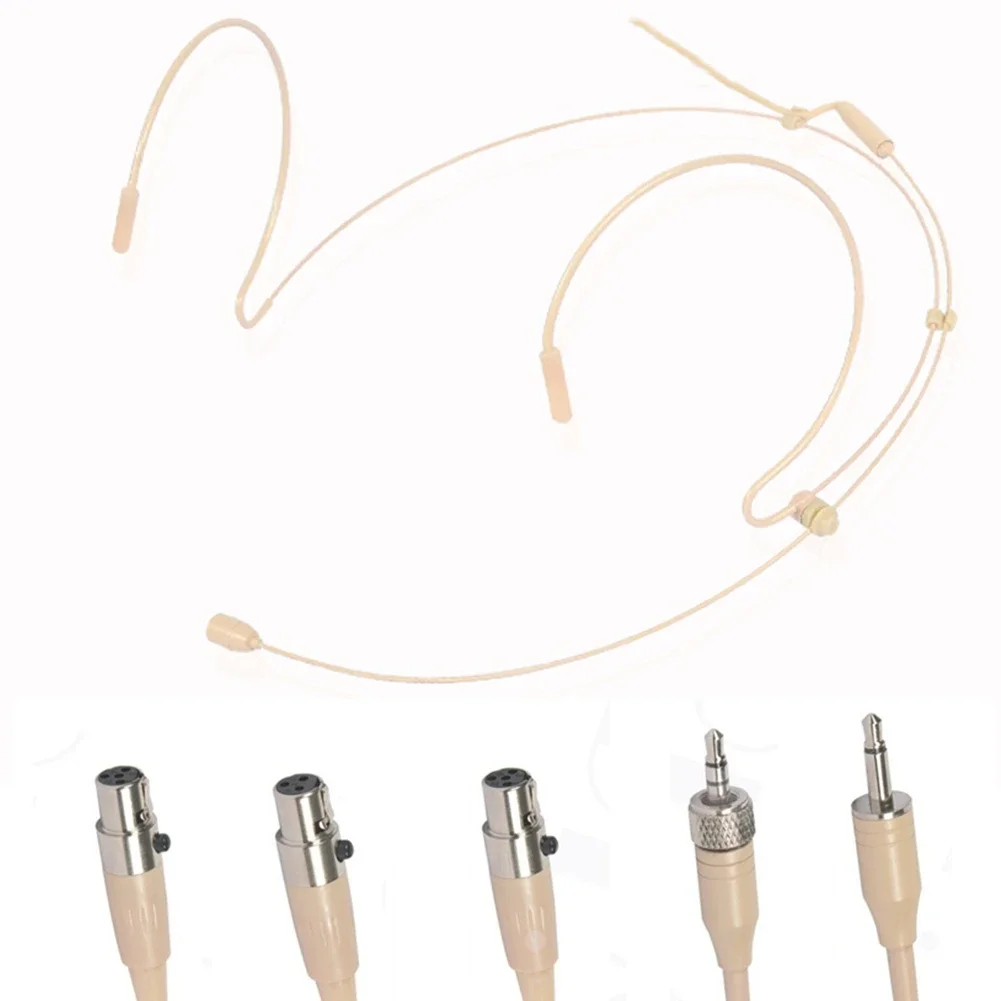 Duplo gancho de orelha fone de ouvido microfone headworn microfone hotsale para shure cartucho condensador omnidirecional sem fio usar firmemente