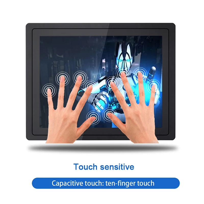 19 Inch Capacitive Touch Embedded Industrial Computer AIO PC Win10 Intel Core i3/i5/i7 7th With WiFi Module RS232 COM