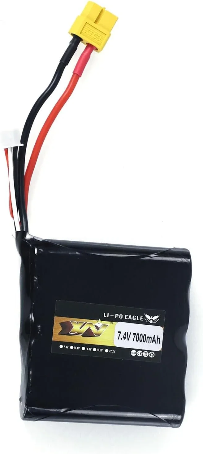 Batería LiPo 7.4V 7000mAh – Para Tanque RC Henglong 1/16 - imagen 2