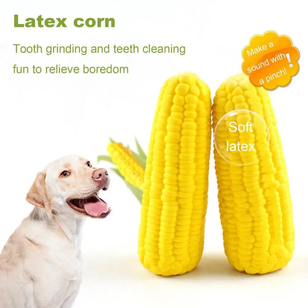 

Squeaky Corn Shape Toy for Pet, Squeaky Corn Stick, Teeth Cleaning, Funny Sound Toy, Latex, New