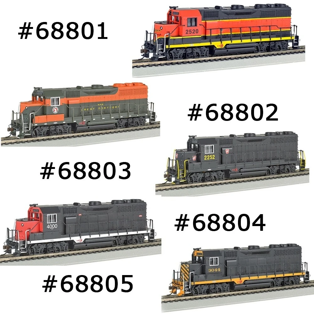 HO 1/87 Scale Train Model GP35 Diesel Locomotive Model 68801-68805 Simulation Version Powered Toy Train Toy Gift for Boys