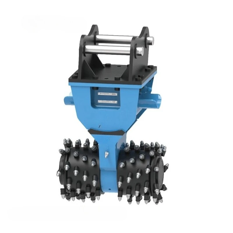 Rotary Drum Cutter Hydraulic Milling Attachment Drum Cutter Hydraulic Drum Cutter Exchangeable Teeth for 20-30 Ton Excavator