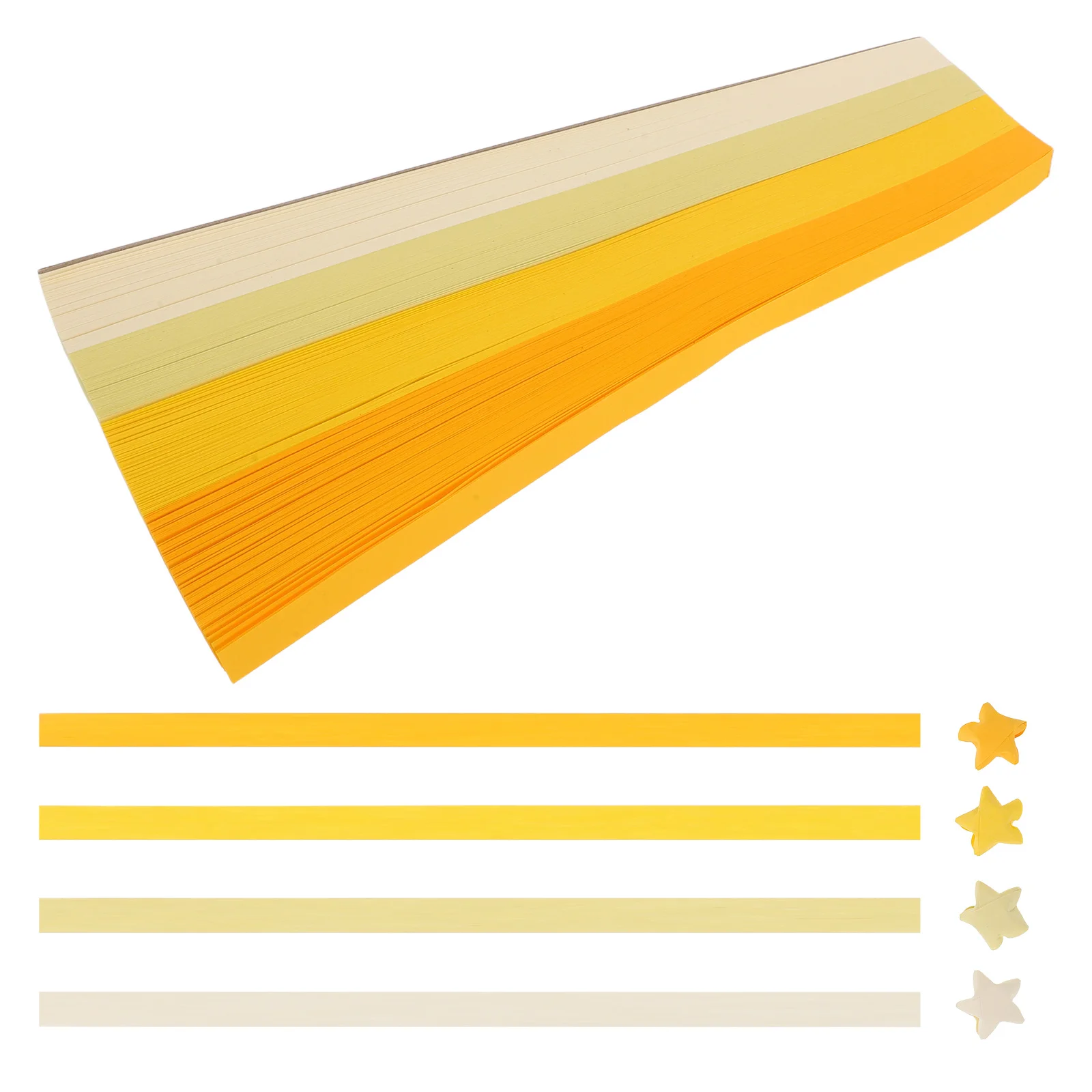 

5400Pcs Yellow Series Origami Star Paper Strips Double Sided Colored Gradient DIY Crafts Decoration Home Party