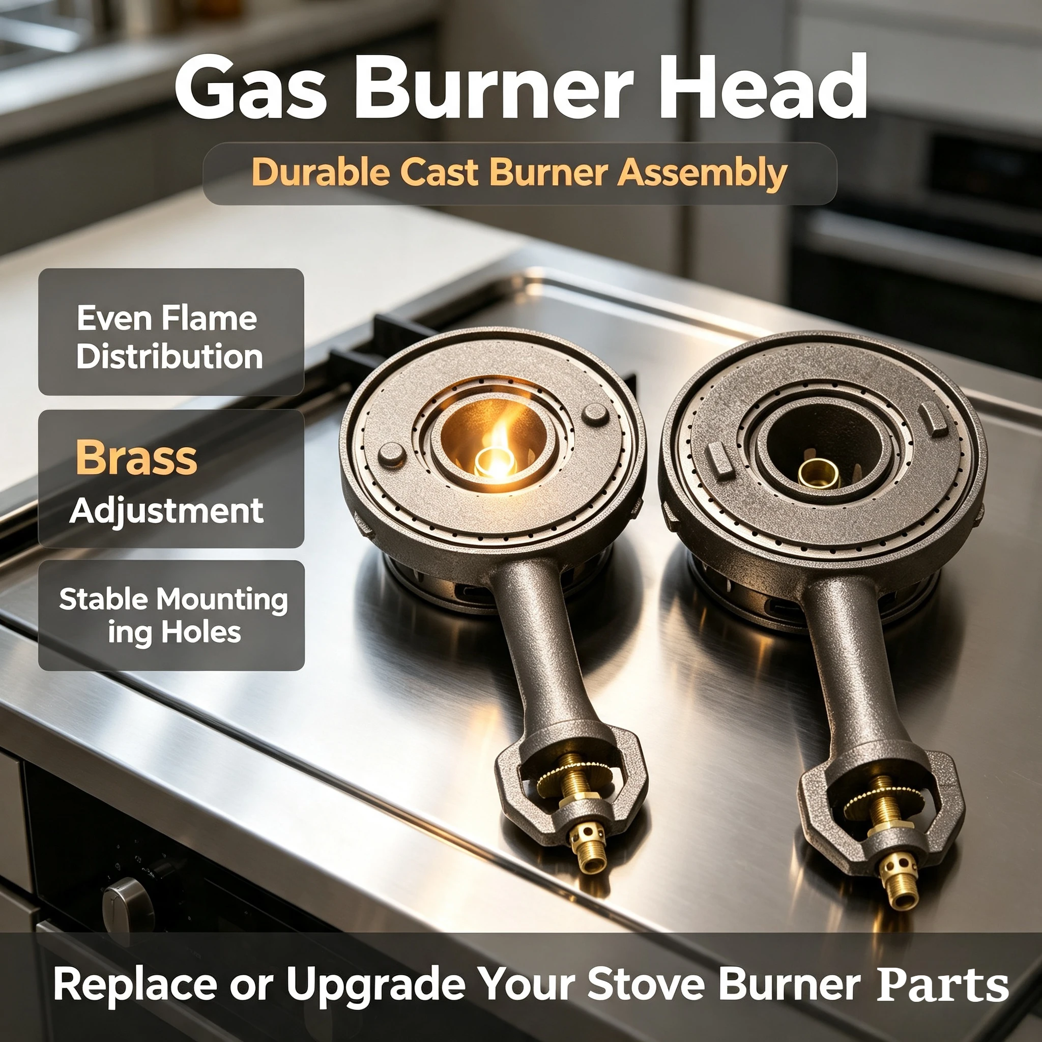 Cast Iron Single Burner Stove High Power Gas Cooker Strong Flame Cooking