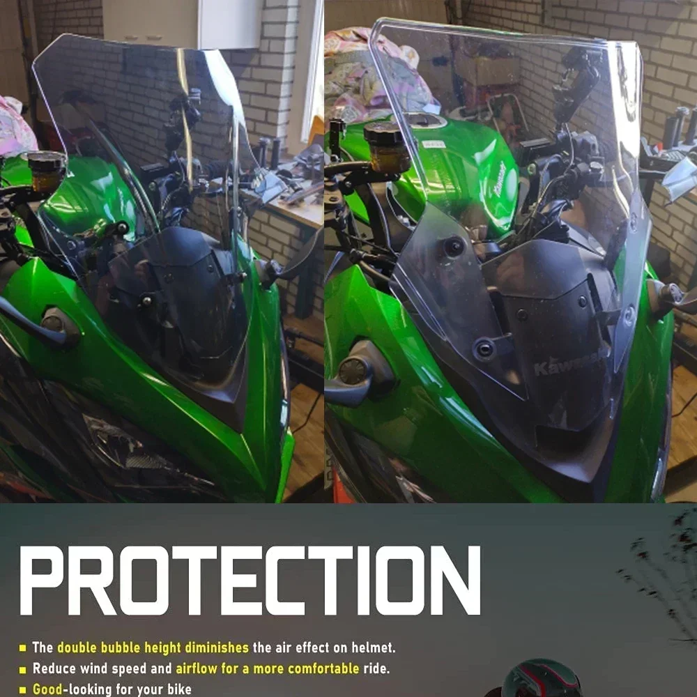 إكسسوارات للدراجات النارية كاواساكي نينجا 1000SX ذات الزجاج الأمامي Z1000SX 2017 2018 2019 Z1000 SX Ninja 1000 2020 2021 2022 #2