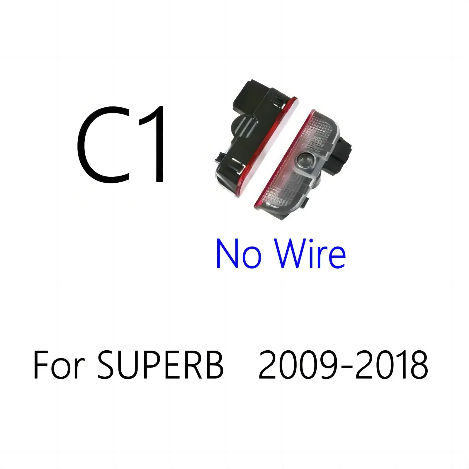 2 LED باب السيارة كشاف ضوء لسكودا VRS سوبيرب 2009-2024 2011 2012 2013 2014 2015 2017 2018 2019 2020 2022 2023 اكسسوارات #2