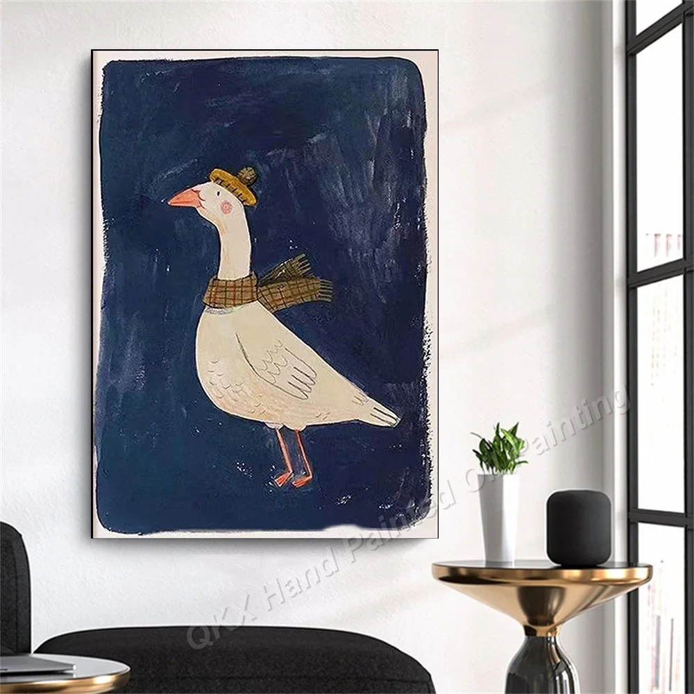 100% Hand-Painted Oil Painting on Canvas Wall Art Decor for Living Room, Gold Foil Charging Bull Impasto Vertical Canvas Art