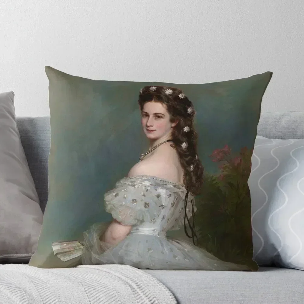 

Empress Sisi Elisabeth of Austria (1865) - Franz Xaver Winterhalter Throw Pillow Christmas s Covers Covers For Sofas pillow